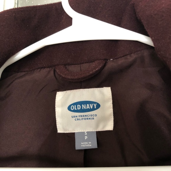Peacoat in rich burgundy wine color - old navy - Picture 7 of 8
